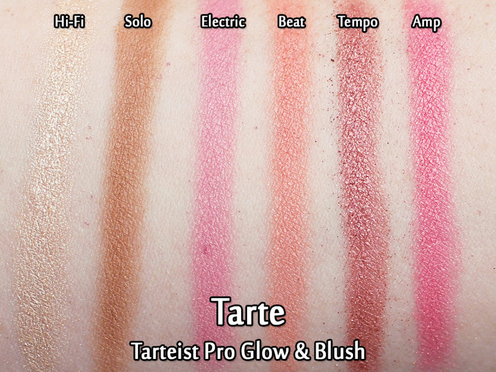 Tarte Tarteist Pro Glow & Blush - swatches