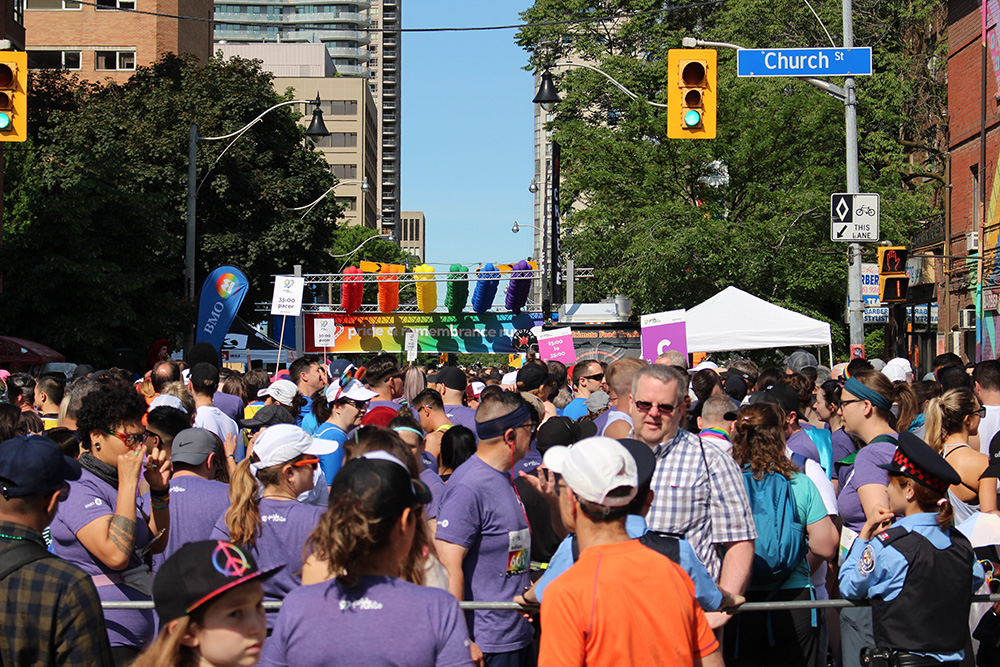 The start zone was pretty packed!