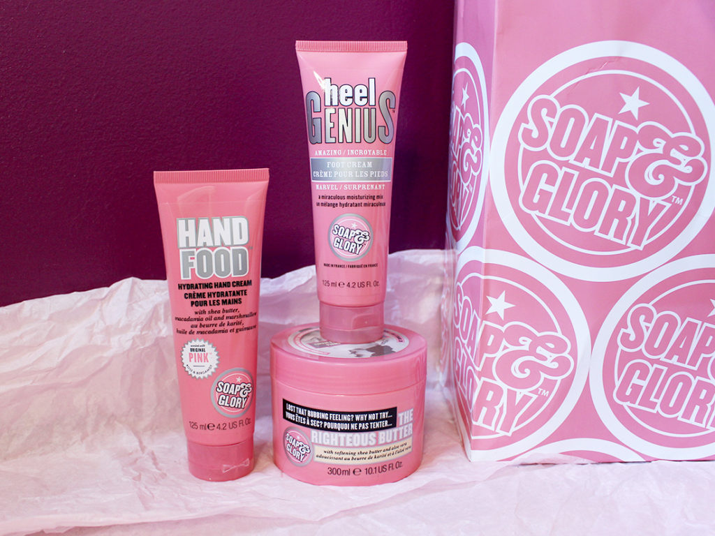 Soap & Glory Original Pink - Hand Food, Heel Genius and The Righteous Butter