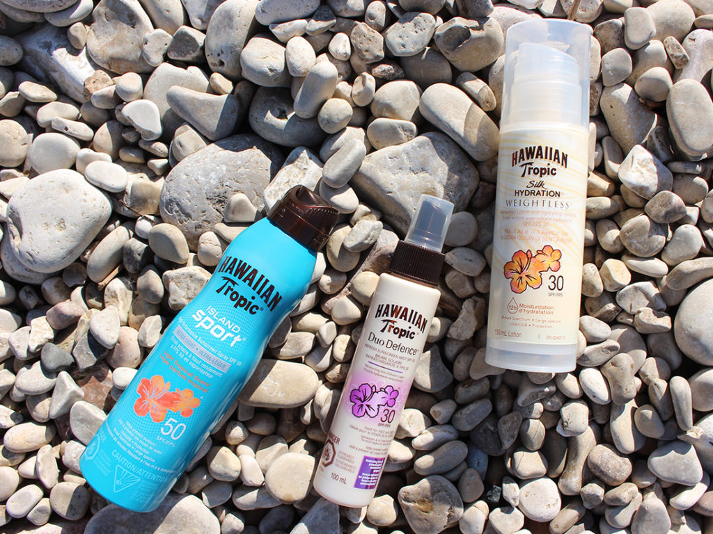 Hawaiian Tropic sunscreens: Island Sport Spray, Silk Hydration Weightless and Duo Defence Refresh Sunscreen Mist