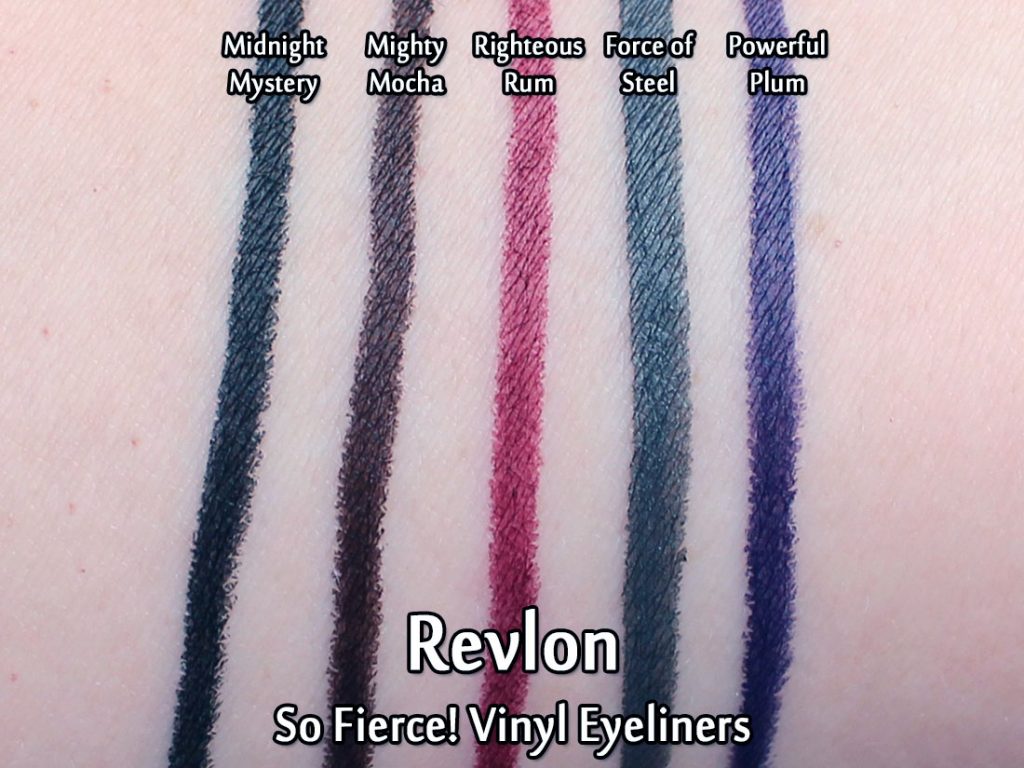 Revlon So Fierce! Vinyl Eyeliners - swatches