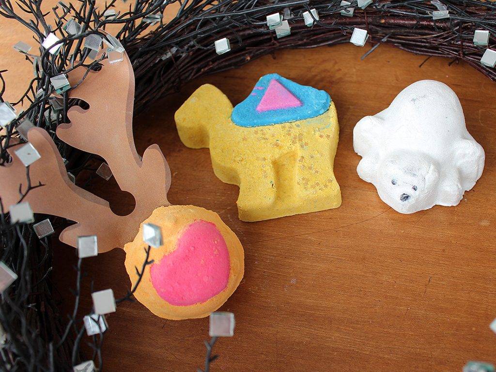 Lush Christmas 2019: Rudolph bath bomb, Chris the Camel bath bomb and Polar Bear Plunge bubble bar